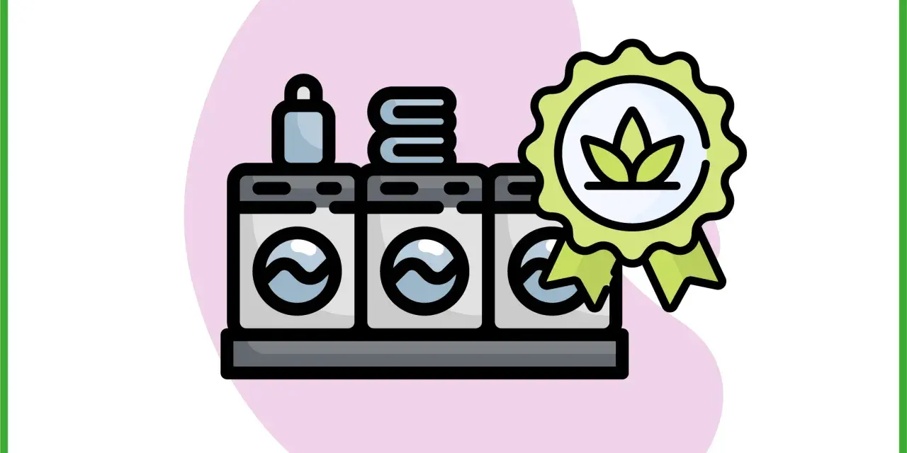 Tre lavatrici con un distintivo di qualità ecologica. I programmi di lavaggio sono efficienti e rispettosi dell'ambiente.