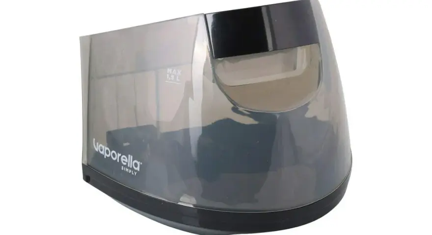 Serbatoio trasparente per Polti Vaporella Simply VS10.10, con indicazione MAX 1,5 L.