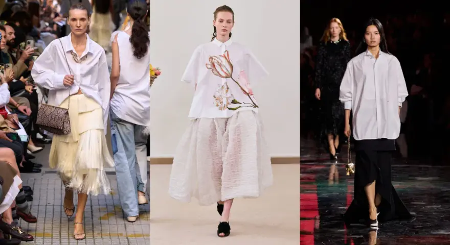 Moda: camicie bianche, gonne vaporose e come sbiancare una camicia bianca diventata rosa.